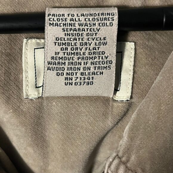 LL Bean Velvet Utility Jacket Button Up Women S Light Spring Coat w/Silky Lining - Picture 7 of 7